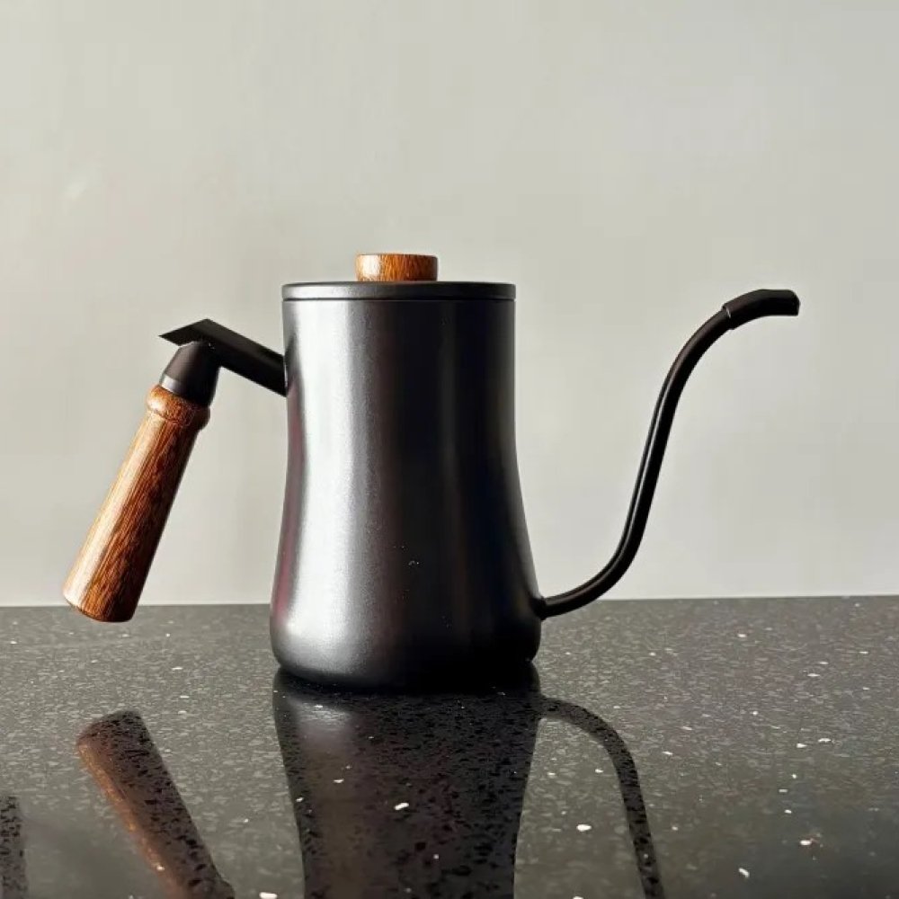  Tetera Cuello de Ganso Negro Mate 600ml