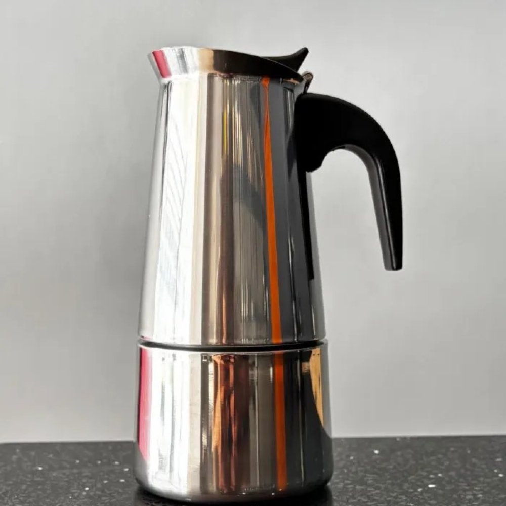 Cafetera Moka Acero Inoxidable 6 tazas